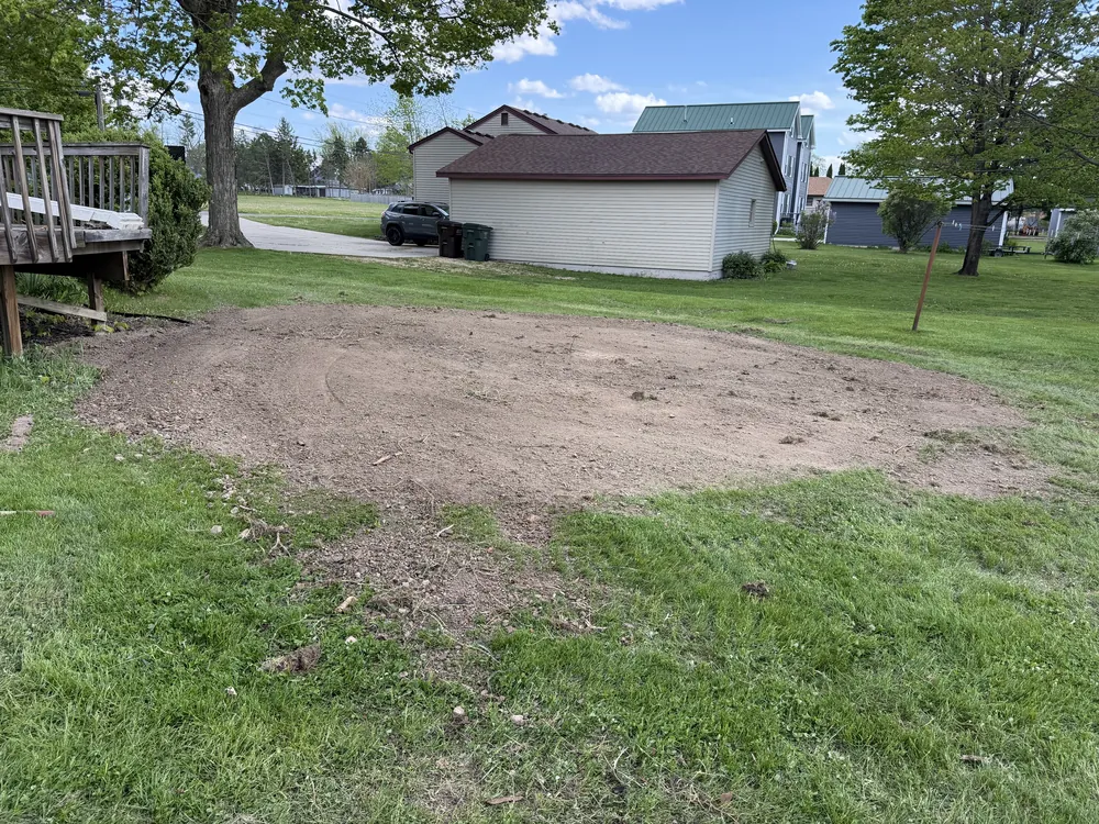 Site leveled and cleaned up after small-scale demolition by Proper Grounds